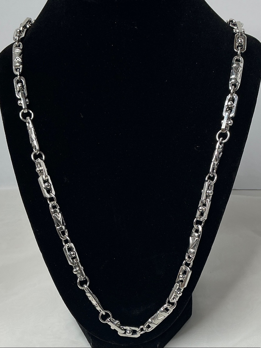 Stainless steel Chain Link Necklace - Silver tone 30 inch